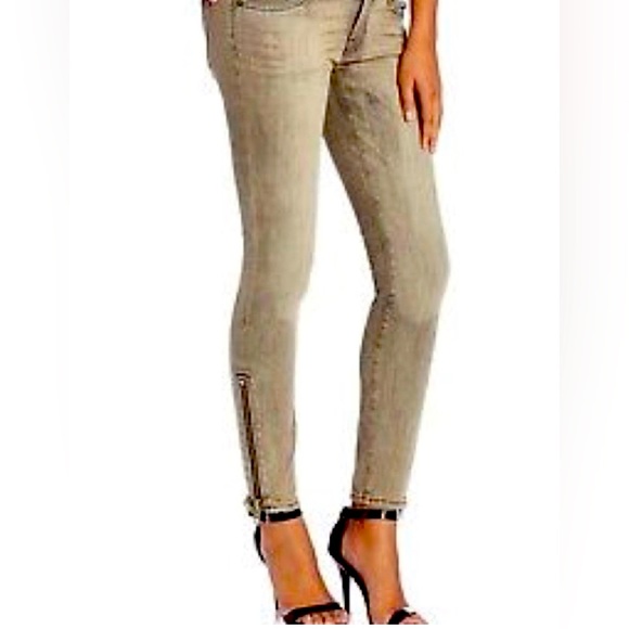 TEXTILE Elizabeth and James Davis Zip Skinny Moto Jeans Size 26 - Picture 1 of 16
